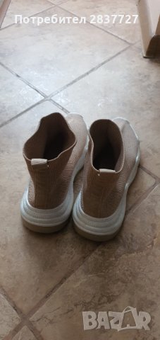 Боти бежови, снимка 4 - Дамски боти - 43004486