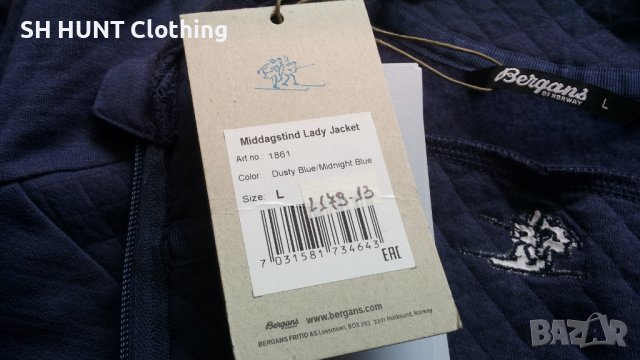 Bergans of NORWAY Middagstind Lady Jacket 100% Merino Wool размер L дамска горница - 330, снимка 13 - Жилетки - 40670312