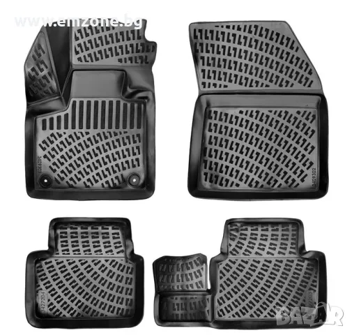 Гумени Стелки Rizline 3D тип Легени /корито с борд за Пежо Peugeot 5008
