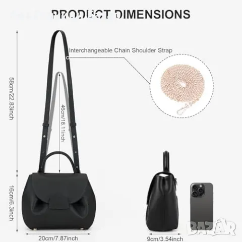 Нова Дамска чанта от еко кожа с презрамка, мини раница, елегантен дизайн, снимка 2 - Чанти - 47368609