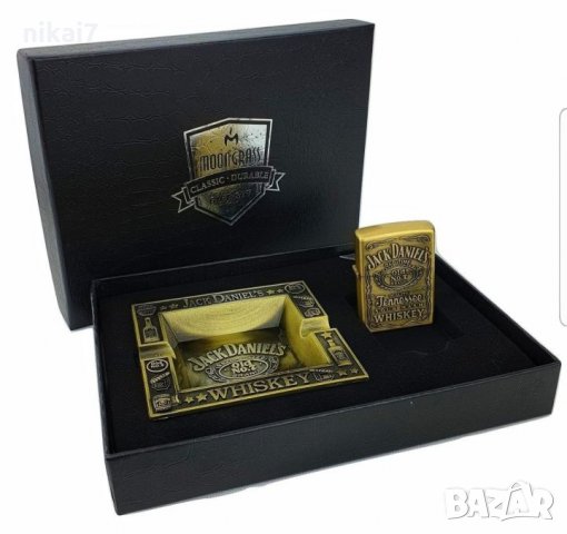 мъжки подаръчен комплект Jack Daniels бензинова запалка+пепелник, снимка 2 - Подаръци за мъже - 27252748