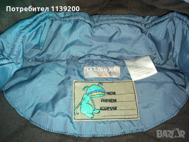 114см френско зимно яке La Redoute синьо зелено тюркоаз, снимка 11 - Детски якета и елеци - 27804400