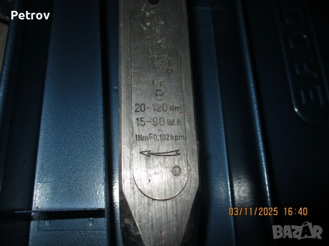 GEDORE - RAHSOL - DREMOMETER - Typ B - MADE IN GERMANY - 1/2" PROFI Динамометричен Ключ 20 - 120 Nm , снимка 3 - Гедорета - 52396291