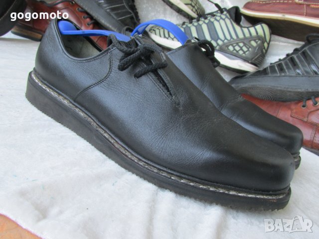 КАТО НОВИ 43 - 44, Vintage Hiking Shoes, Skywalk original, Black Leather, Bavarian, Das Beste, Mens, снимка 7 - Ежедневни обувки - 37606098