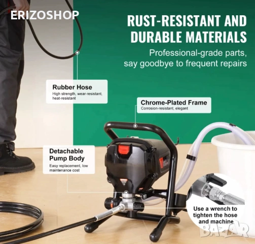 Машина за безвъздушно боядисване с регулиране на налягането!, снимка 5 - Други машини и части - 53428959