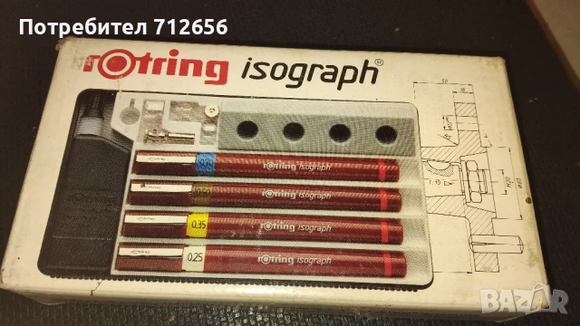Рапидографи Rotring isograh , снимка 2 - Ученически пособия, канцеларски материали - 50981229