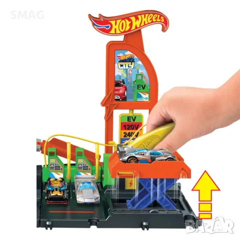 Бензиностанция Hot Wheels с кола 160 - Mattel S_1238640, снимка 3 - Коли, камиони, мотори, писти - 47975578
