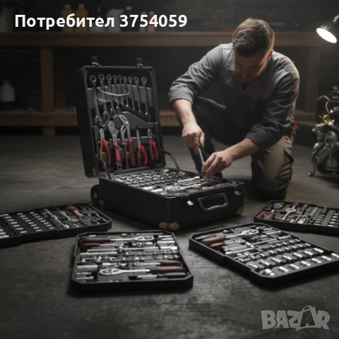 Куфар с инструменти– 599 части, професионален алуминиев тролей комплект, снимка 2 - Други инструменти - 53124646