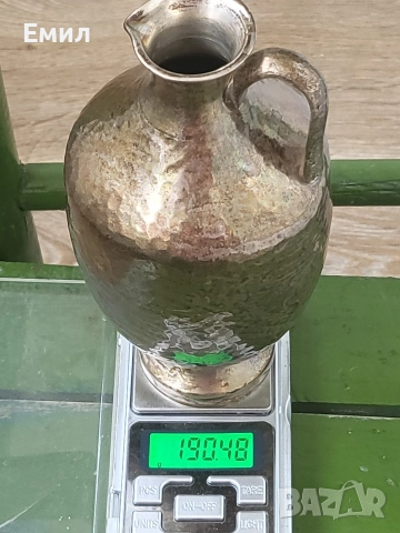 Антикварна сребърна каничка, снимка 6 - Колекции - 52623885