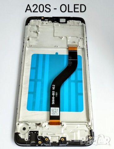 OLED оригинален Дисплей, тъч скрийн с рамка за Samsung Galaxy A20S SM-A207, A20s A207 A2070 SM-A207F, снимка 1 - Тъч скрийн за телефони - 33310971