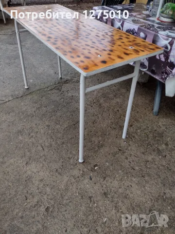 Маса със метална конструкция , снимка 2 - Маси - 49744301