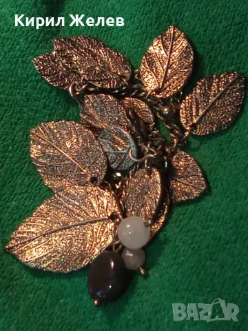 ЕФЕКТНА ЗЛАТИСТА ФЛОРАЛНА ВИНТИДЖ АРТ СТИЛ ГРИВНА 47449, снимка 14 - Гривни - 47336452