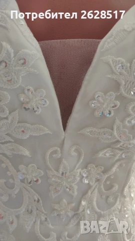 Нова булчинска рокля размер 38 S, снимка 3 - Рокли - 51027366