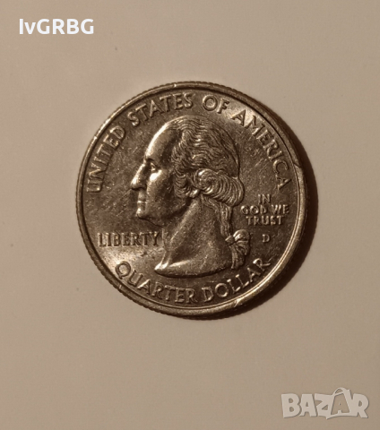 1/4 долар САЩ 2005 Западна Вирджиния СЕРИЯТА С ЩАТИТЕ Монета Америка 25 цента САЩ 