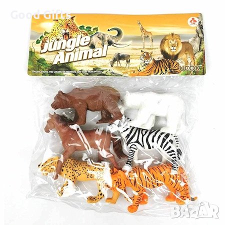 Комплект фигурки, диви животни за игра, 6 бр, снимка 2 - Фигурки - 38119743