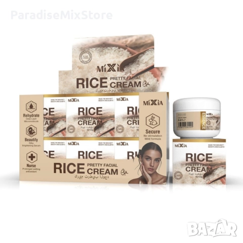 Крем за лице Mixia Rice Pretty Facial Cream - Избави се от акне, петна и пигментации, снимка 2 - Козметика за лице - 42974736