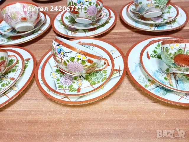 сервиз  18части  японски  костен  порцелан, снимка 1