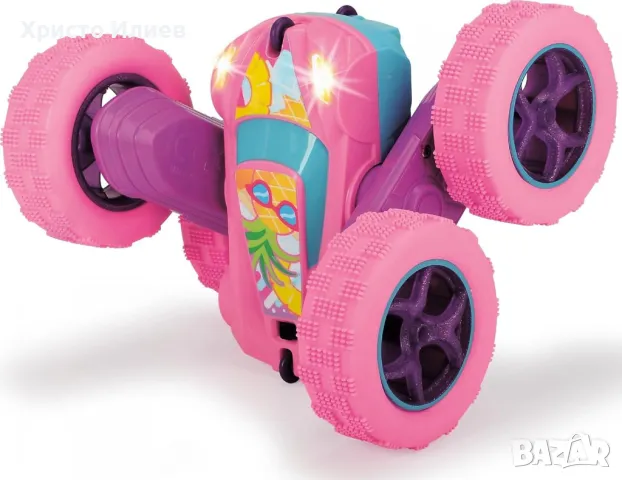 Розова бърза кола с дистанционно въртене на 360 градуса Dickie Toys, снимка 4 - Коли, камиони, мотори, писти - 48890320