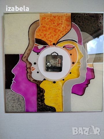 ръчно рисуван часовник (5), снимка 2 - Стенни часовници - 42963014