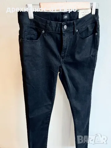 River Island Мъжки черни дънки Spray On Skinny Stretch in Ollie W28/L32, снимка 9 - Дънки - 33091339