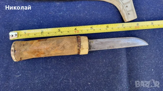 Стар скандинавски нож, финка, снимка 2 - Антикварни и старинни предмети - 50304855