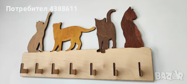 Закачалка за ключове - Котки, снимка 5 - Декорация за дома - 49119353