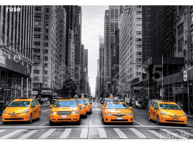 НОВИ! Фототапет 368 х 254 см New York Yellow Taxis тапет, снимка 1 - Декорация за дома - 32426202