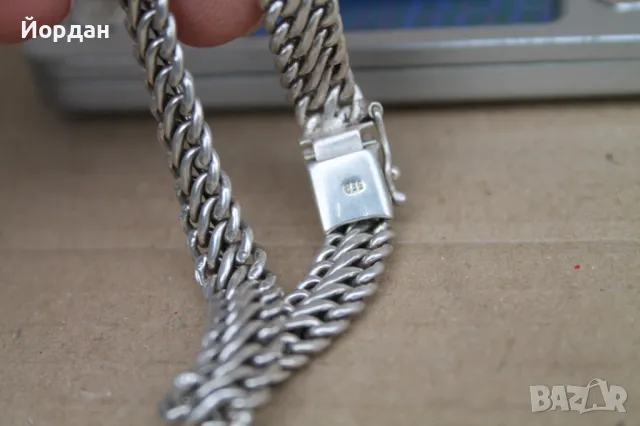 Дамска сребърна гривна, снимка 7 - Гривни - 47990359