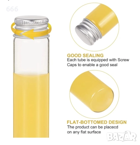 12 бр Стъклени бутилки за съхранение с алуминиева винтова капачка, снимка 4 - Други стоки за дома - 52903089