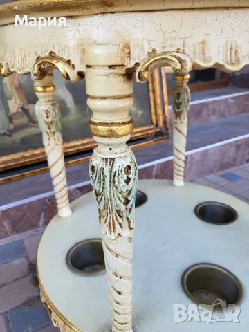 Италианска барокова количка за сервиране 012, снимка 5 - Антикварни и старинни предмети - 47938171