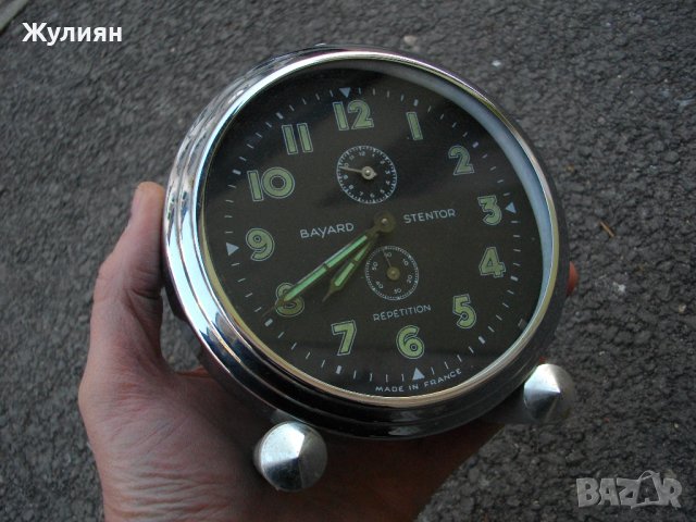 КОЛЕКЦИОНЕРСКИ БУДИЛНИК BAYARD STENDOR REPETITION, снимка 6 - Антикварни и старинни предмети - 44085045
