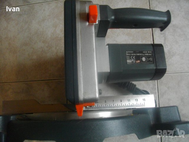 1050 Вата-ф210мм-Немска Пендула-Потъващ/Повдигащ Циркуляр-ОТЛИЧЕН-Basic Meister BGS1050-GERMANY, снимка 12 - Други инструменти - 36642985