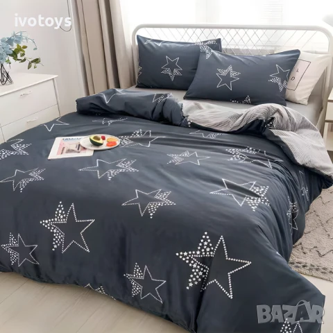 Двулицево спално бельо, 4 части - Модел WS13808, снимка 1