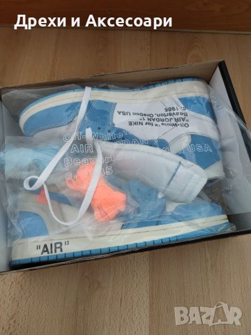 Nike Air Jordan 1 High Off White размер 43 номер Обувки Кецове Off-White Нови Оригинални , снимка 1 - Маратонки - 37561617