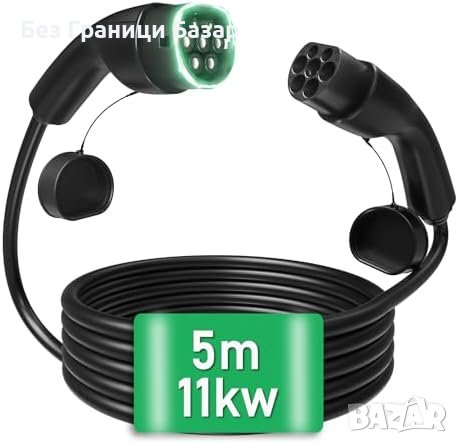 Нов 11KW 16A 5M кабел за зареждане с чанта за съхранение за електрически автомобили, снимка 1 - Аксесоари и консумативи - 43179662