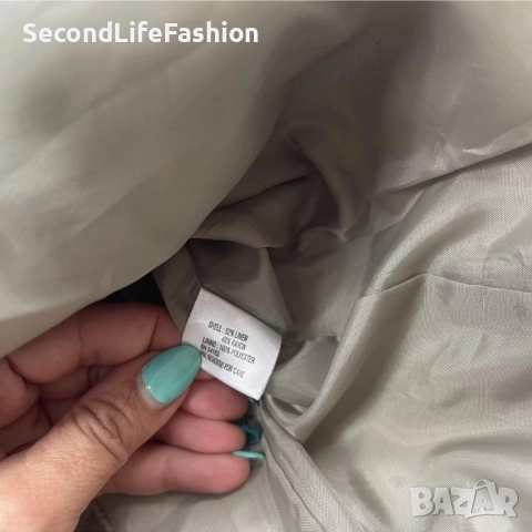 Дамско сако Calvin Klein блейзър ленен сив с колан и дълъг ръкав , снимка 5 - Сака - 52263107