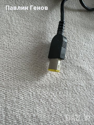 Оригинално захранване зарядно за лаптоп Lenovo 20V 2.25A Правоъгълна букса, снимка 5 - Кабели и адаптери - 43385542