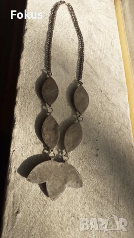 Уникален възрожденски сребърен накит гердан колие огърлица, снимка 3 - Антикварни и старинни предмети - 51358029