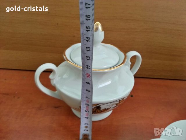 руски  порцелан чайник  захарница латиера , снимка 8 - Антикварни и старинни предмети - 27021724