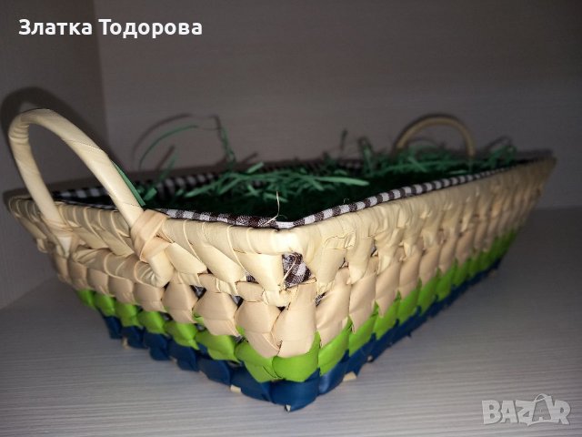 Панерче с трева за Великден , снимка 5 - Декорация за дома - 38700944