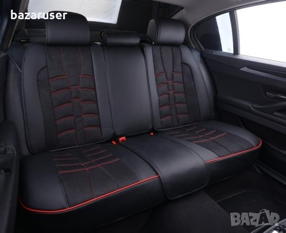К-т Черна Текстилна Тапицерия(Калъфи за Седалки) Подходящ за всички автомобили, снимка 2 - Аксесоари и консумативи - 33228828