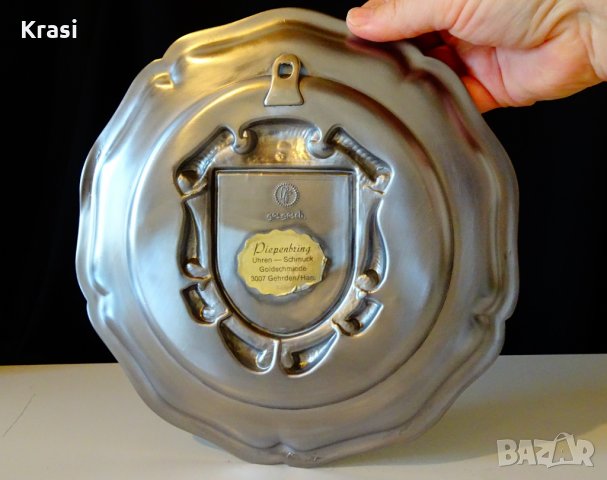 Калаена чиния с орел,корона,жезъл,700 гр., снимка 3 - Пана - 27757727