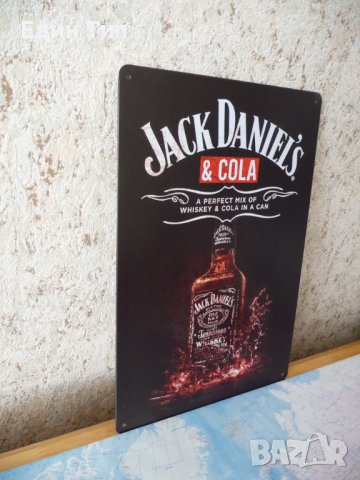 Метална табела Jack Daniel's cola уиски и кола Джак Даниелс , снимка 2 - Колекции - 36619788