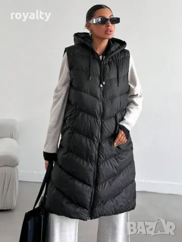 Дълъг дамски елек със силиконова вата Различни цветове , снимка 3 - Елеци - 49269295