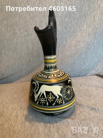   ръчно рисувана глинена стомна, снимка 2 - Антикварни и старинни предмети - 52531804