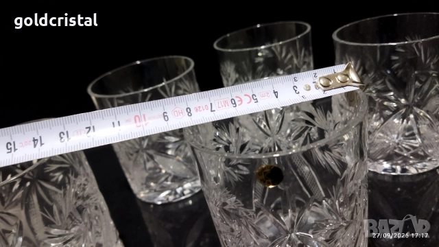 кристални чаши за вода , снимка 10 - Антикварни и старинни предмети - 52011281