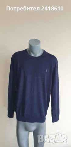 POLO Ralph Lauren Merino Wool Slim Fit  Mens Size L  ОРИГИНАЛ! Мъжки тънък Вълнен Пуловер!, снимка 7 - Пуловери - 43777351