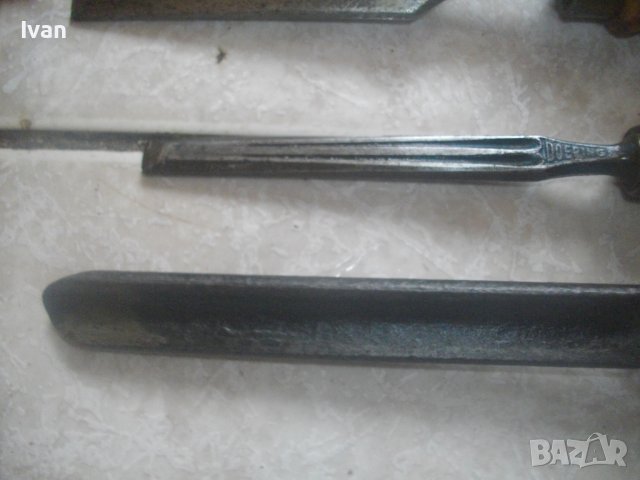 12 броя Ръчно Дърводелско Длето За Стружуване на Струг/Ръчна Дърворезба-Старо Качество-Масивни-Профи, снимка 10 - Други инструменти - 43451191