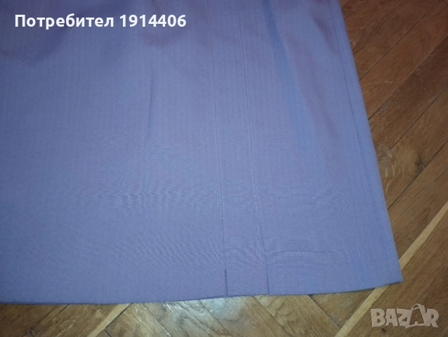 Пола елегантна лилава с плохи отпред, с подплата, прецизна изработка, , снимка 2 - Поли - 51869965