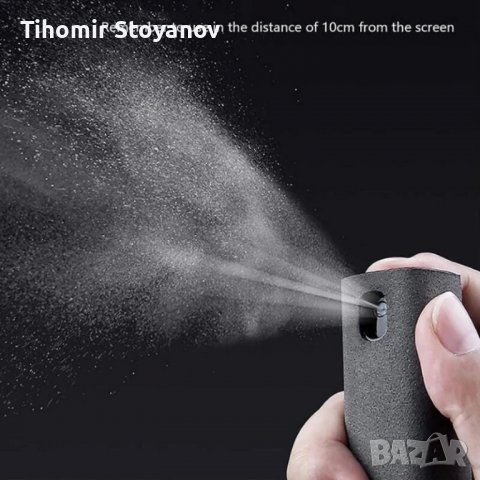 Спрей за почистване на екрани Комплект 2в1 с микрофибър за телефон смартфон , снимка 5 - Фолия, протектори - 39096888